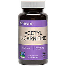 Ацетил L-карнитин, 500 мг, 60 веганских капсул MRM