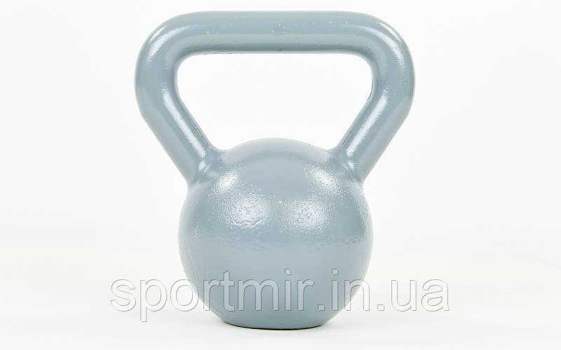 Гиря чавунна пофарбована сіра UR TA-0182-12 12 кг (чуун, сірий), фото 1