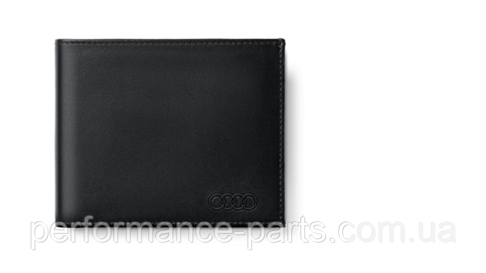 Чоловічий шкіряний гаманець Audi Wallet Leather, Mens, black/red,3151900300