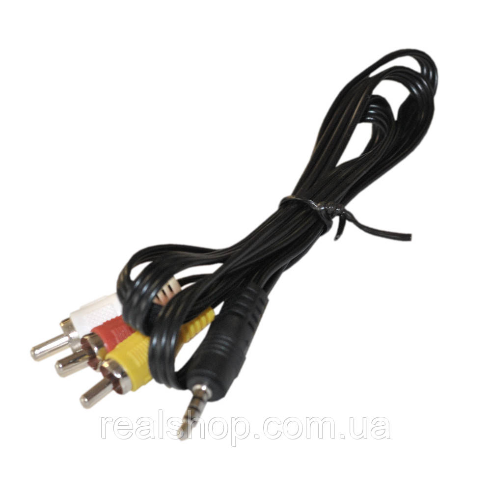 Кабель 3RCA-3.5мм Jack Tcom аудіо-відео 14 мм 1.2 метра