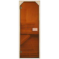 Дверь для сауны Трапеция, бронза 70х190, 8мм