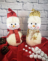 Новогодняя игрушка Снеговик в шапке с шарфом 30 см Микс 91965-PN Pioner