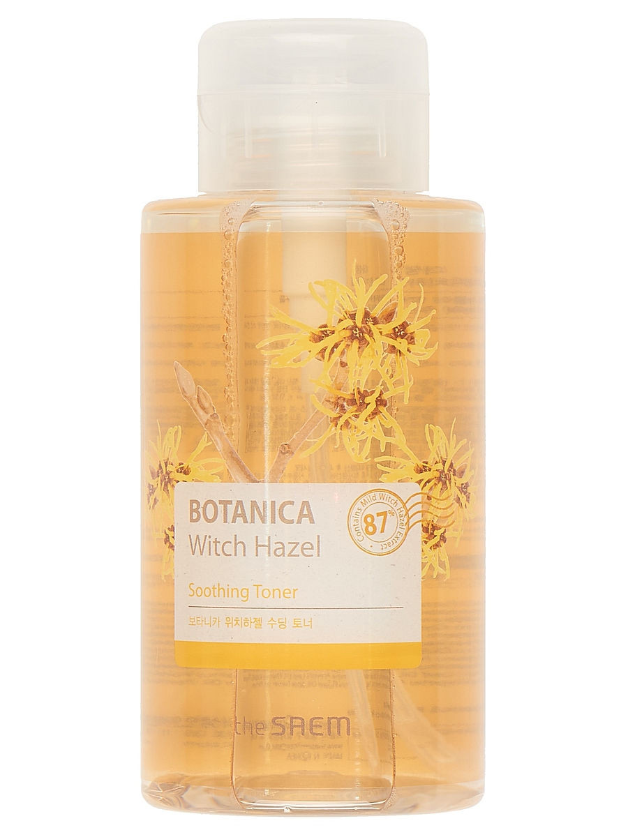 Тонер для обличчя з екстрактом гамамелісу The Saem Botanica Witch Hazel Soothing Toner 400 мл (8806164130810), фото 1