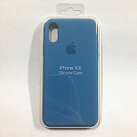 Чехол для iPhone X/XS Silicone Blue New