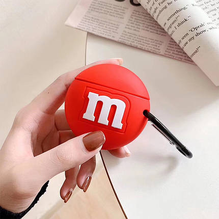 Чохол для навушників Apple AirPods Pro Alitek M&M's Red (Ем-ен-Емс) + карабін, фото 3