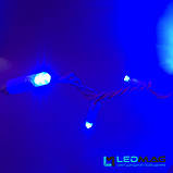 Світлодіодна гірлянда String Нитка 10flash 10м 100LED Каучук PROF Синій, фото 2