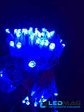 Світлодіодна гірлянда String Нитка 10flash 10м 100LED Каучук PROF Синій, фото 4
