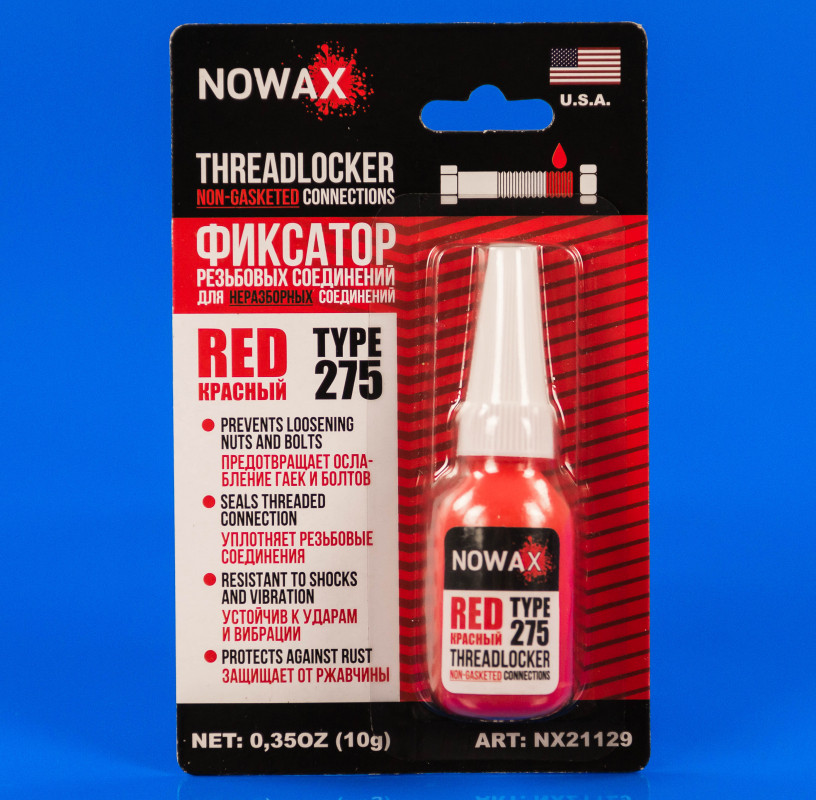 Фіксатор різі NOWAX Threadlocker червоний