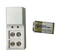 Крона Аккумулятор 9V + Универсальное зарядное устройство для кроны 9V для Пинпоинтер GP-POINTER Garrett Pro-P
