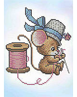 Схема для вишивання бісером Мишка рукодільниця