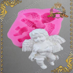 Форма силіконова "Ангел із гармошкою" 5,7*7 см.