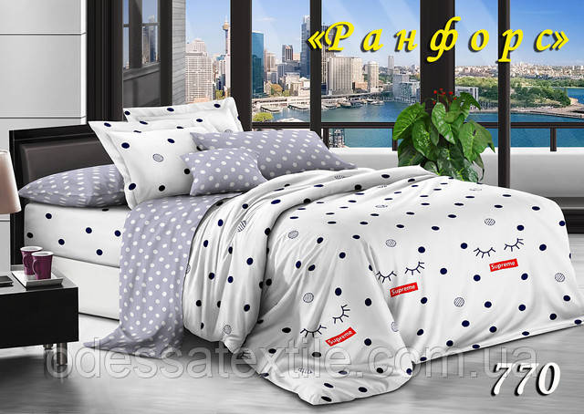 Комплект постільної білизни Тет-А-Тет євро 770 ранфорс купити ціна Комплект постільної білизни Тет-А-Тет євро 770 ранфорс