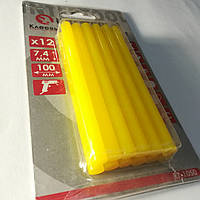 Кольорові клейові стрижні " Intertool" (7,4 *100) колір жовтий 12 шт.