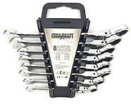 Набір ключів ріжково-накидних з тріскачкою Euro Craft 8 шт. 8-19 мм, фото 2