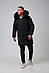 Парка куртка чоловіча зимова тепла довга чорна Asos Allblack, фото 5