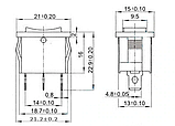 Перемикач консольний KCD1-202-1, 250V, 6A., фото 2