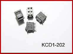 Перемикач консольний KCD1-202-1, 250V, 6A.