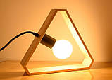 Светильник настольный деревянный Triangle, фото 2