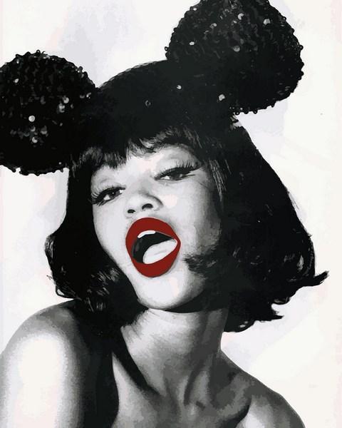 Картина за номерами 40х50 см. Babylon Наомі Кемпбелл у зйомці Еллен фон Унверт для Vogue Italy апрель1990 (VP 1099)