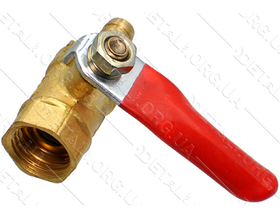 Кран компресора 1/4 гайка — штуцер 6 мм