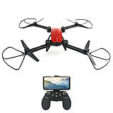 Квадрокоптер складаний Jie Star Air Musha X9TW c Wi-Fi камерою Black-Red (4_921417773), фото 6