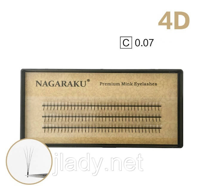 Вії Nagaraku 4d C 0,07