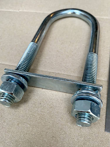 Болт-хомут U-подібний для посилення труб 12x150x49 мм оцинкований (ID ...