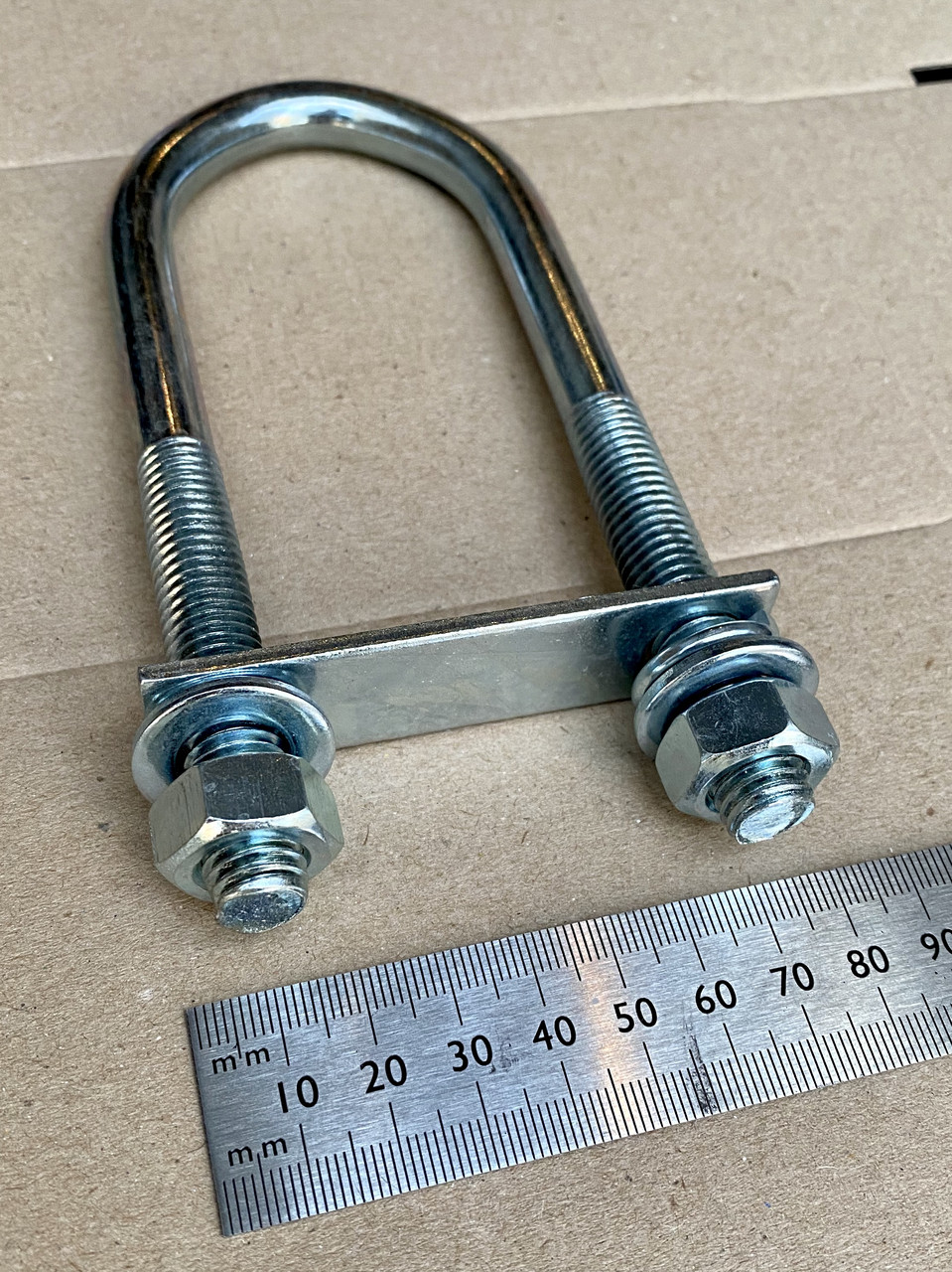 Болт-хомут U-подібний для посилення труб 12x150x49 мм оцинкований (ID ...