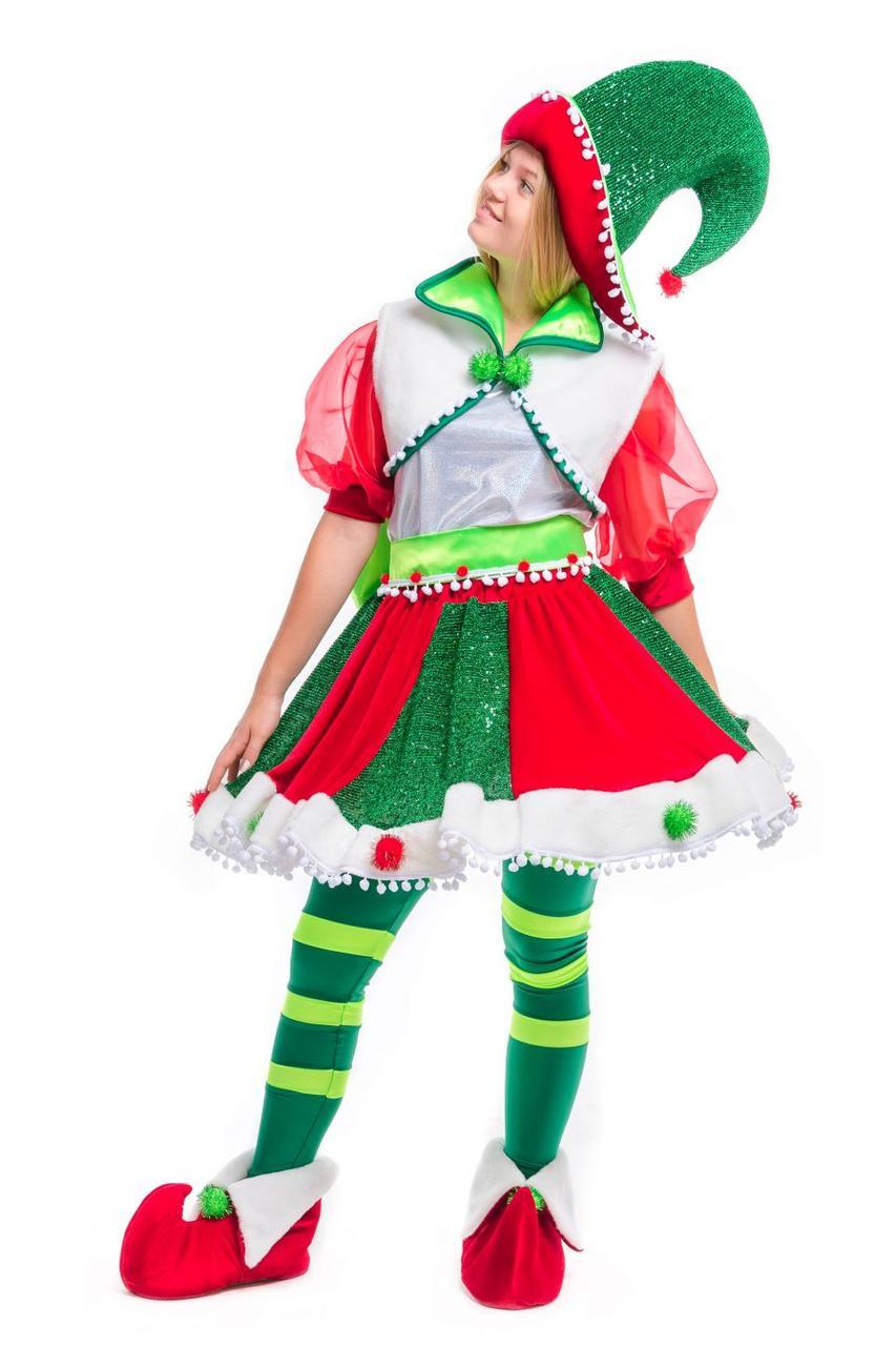 «Різдвяна Ельфійка» карнавальний костюм для аніматора
