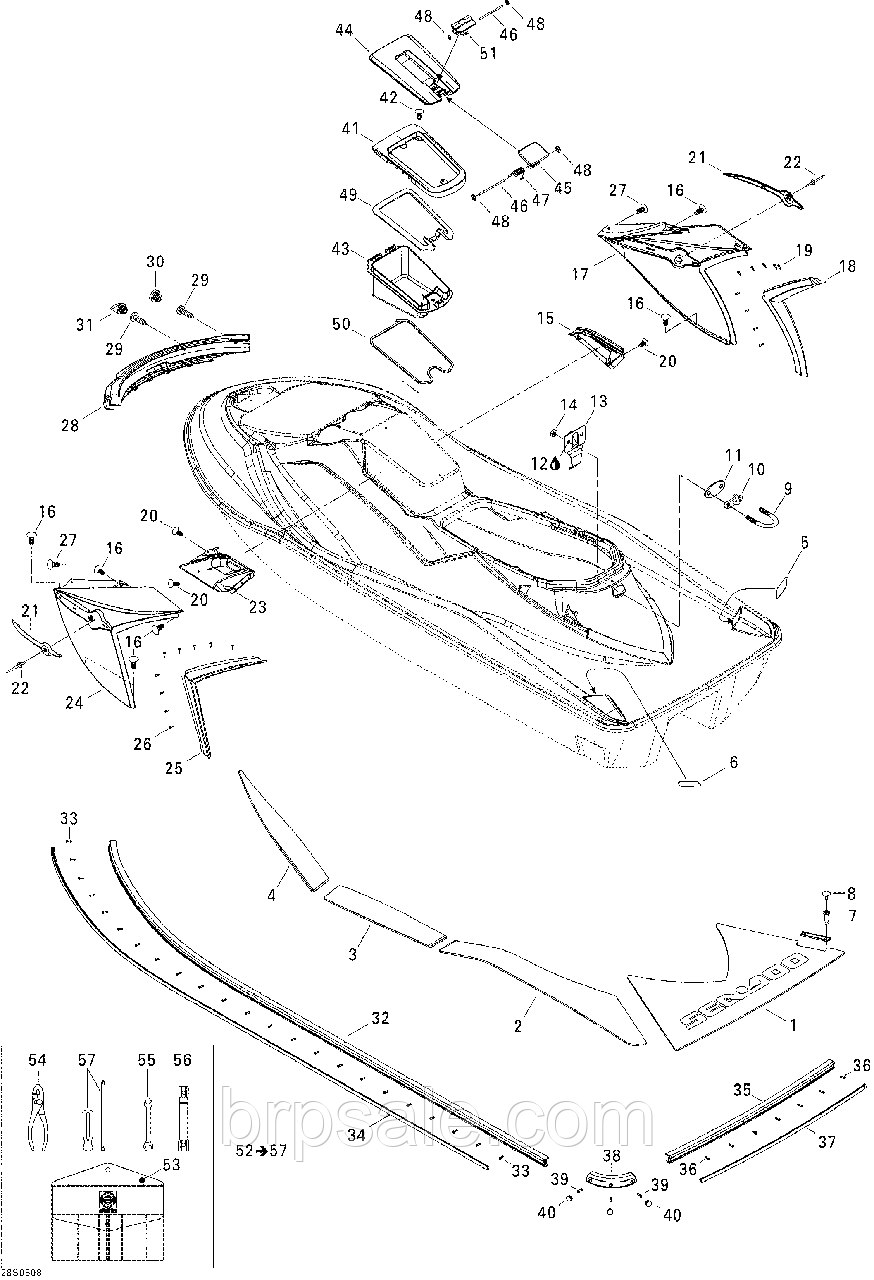 Заглушка бампера Sea-Doo BRP Plug bamper, фото 1