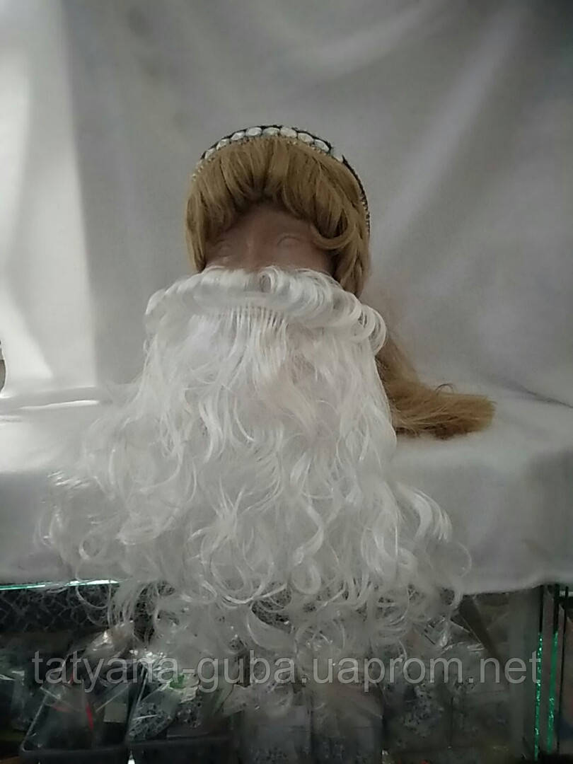 Борода Діда Мороза середня 35 см.