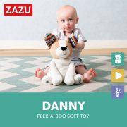 Інтерактивна м'яка іграшка з павальними вухами та співом Zazu Денні PEEK-A-BOO, фото 6