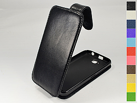 Відкидний чохол з натуральної шкіри для Fly IQ446 Magic