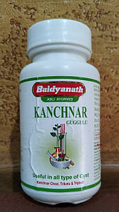 Kanchnar Guggulu Baidyanath Канчнар 80 табл : лімфа, пухлини, виразка, шкіра, мастопатія, варикоз, фурункули ІНДІЯ