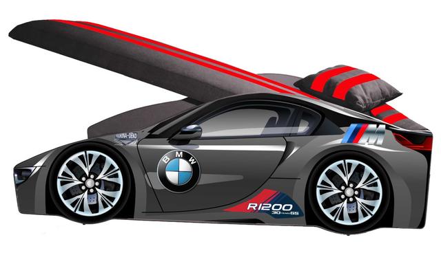 Ліжко дитяче машина серії Elit Е-1 BMW gray (Фото 2)