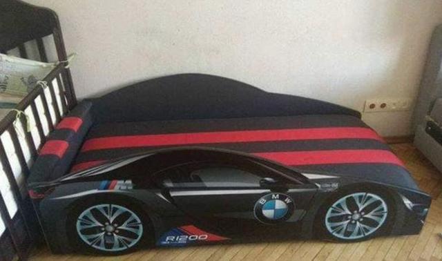 Ліжко дитяче машина серії Elit Е-1 BMW gray (Фото 3)