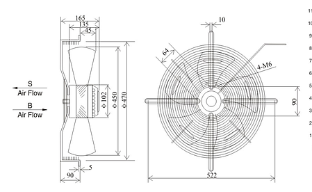 Осьовий вентилятор Sigma 450 (5000 м3/год), фото 2