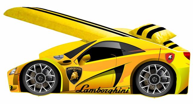 Ліжко дитяче машина серії Elit Е-3 Lamborghini yellow (Фото 2)