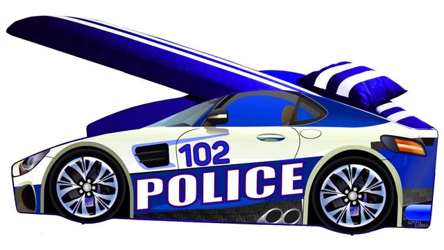 Ліжко дитяче машина серії Elit Е-8 Police blue (Фото 2)