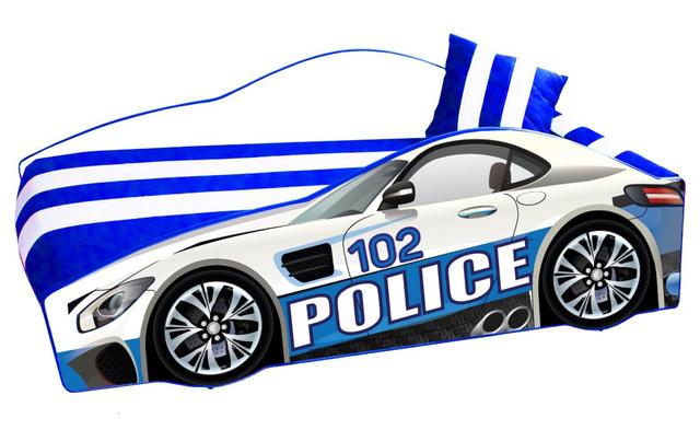 Ліжко дитяче машина серії Elit Е-8 Police white