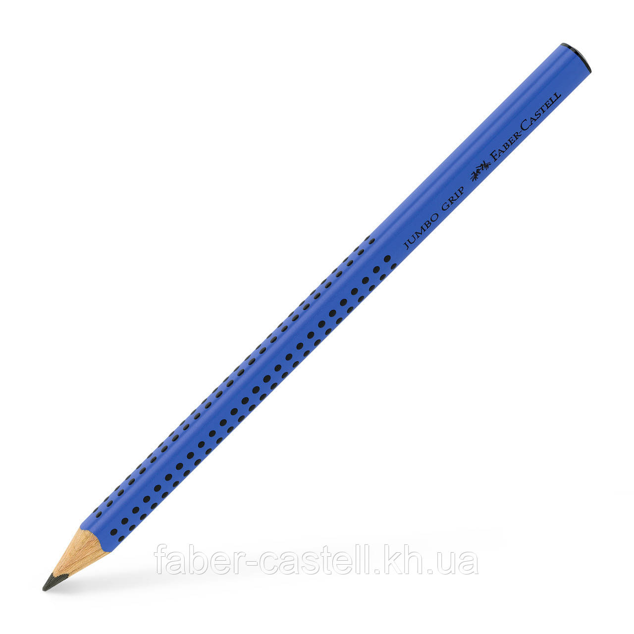 Олівець чорнографітний потовщений Faber-Castell Jumbo Grip 2001 В, корпус синій, 280352