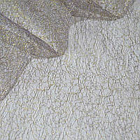 Гипюр-паутинка фиолетовая светлая с золотым люрексом ш.150 (11126.008)