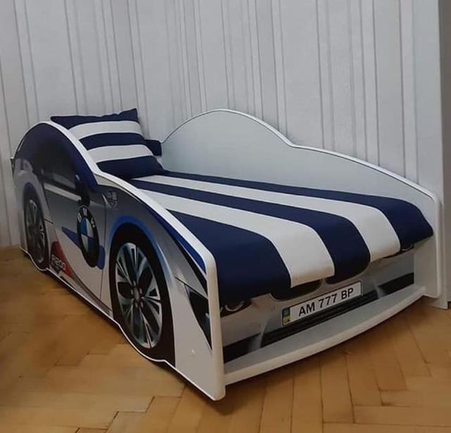 Ліжко дитяче машина серії Elit Е-1 BMW White (Фото 2)