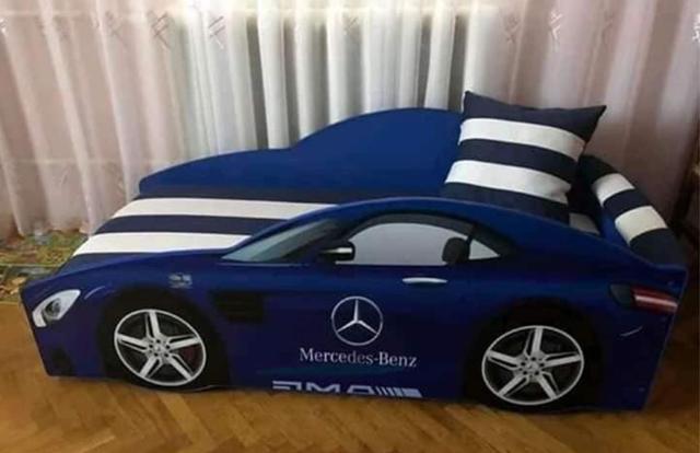 Ліжко дитяче машина серії Elit Е-4 Mercedes blue (Фото 3)