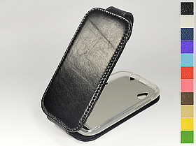 Відкидний чохол з натуральної шкіри для HTC Desire V (t328w)