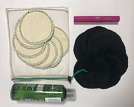 Багаторазові спонжі для демакіяжу та вмивання на кожен день, набір для зняття макіяжу, екоспонж