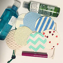 Набір 14 шт. багаторазові спонжі для демакіяжу та вмивання на кожен день, набір для зняття макіяжу, екоспонж