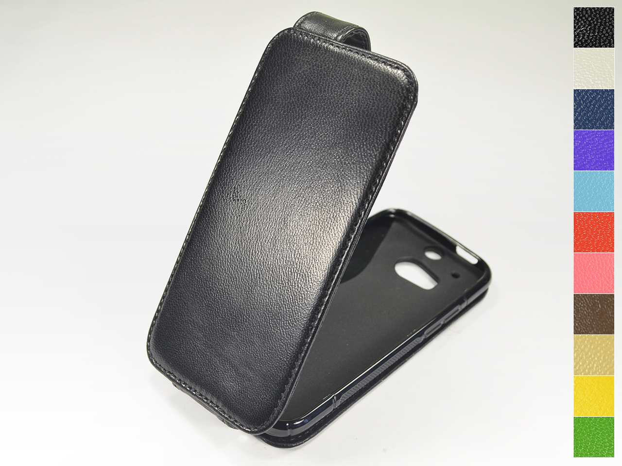 Відкидний чохол з натуральної шкіри для HTC One M8 (m2) / One M8s