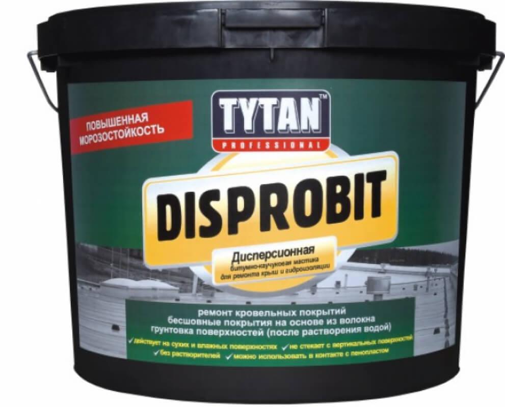 Tytan Disprobit 10 кг мастика для легкої гідроізоляції бітумно-каучукова