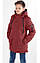 Зимова куртка подовжена для хлопчиків-підлітків 134-172/без опушки/за супер ціною/бордо, фото 2